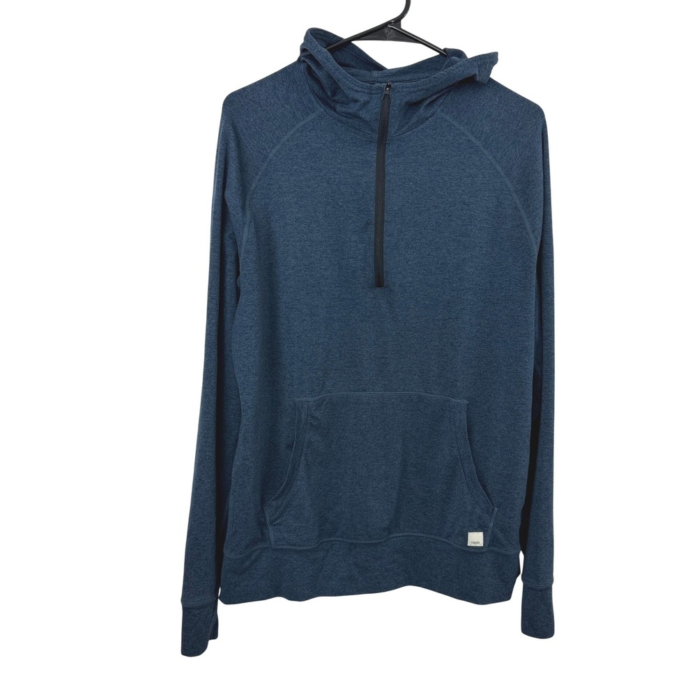 Vuori Hoodie Mens Size Medium Blue Ponto Performance Half Zip V244 Pullover